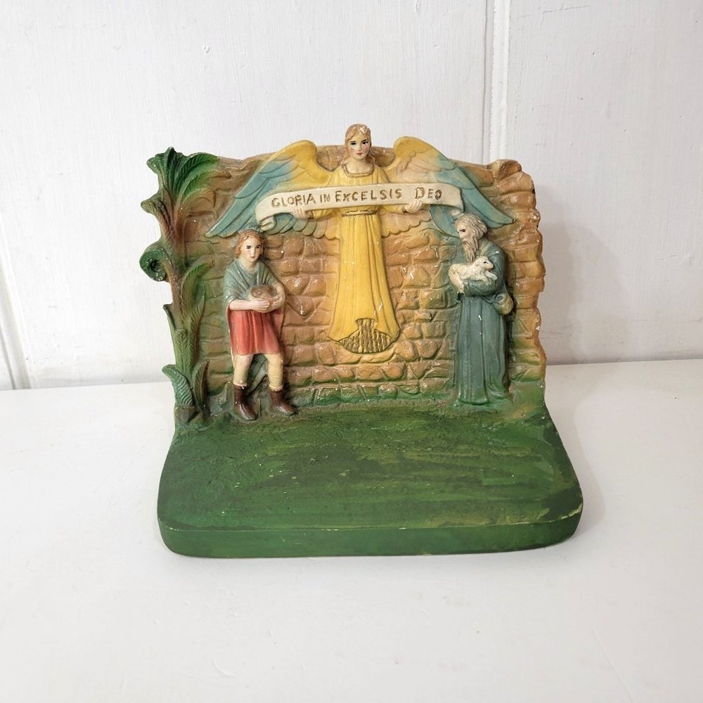 Vintage Chalkware Nativity Scene Base - Picture 6 of 7